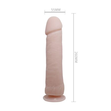 Телесный вибратор с присоской The Big Penis - 26 см.